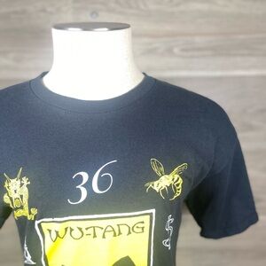 Wu-Tang Logo Short Sleeve Black and Gold T-Shirt/Tee